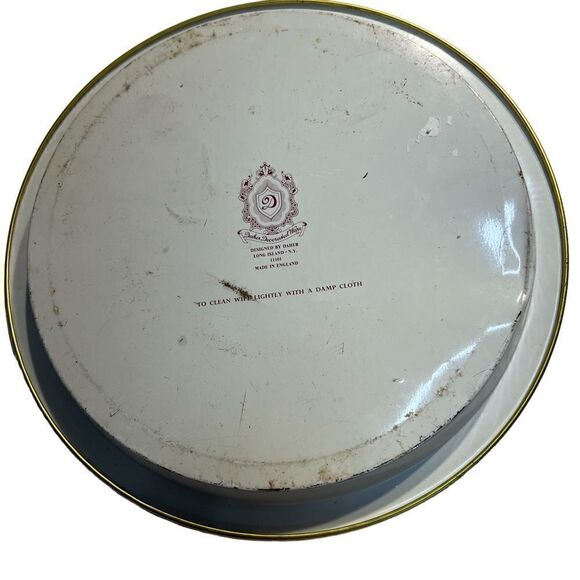 Vintage Daher Decorated Ware England tin round decorative round tray - Picture 9 of 12